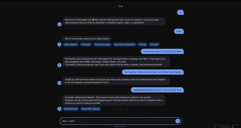 B2B Sales Chatbot